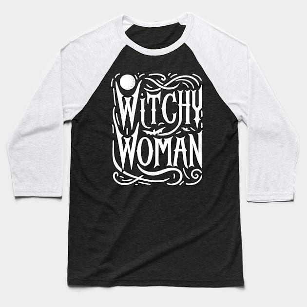 Witchy Woman Baseball T-Shirt by Tshirt Samurai